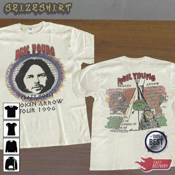 Neil Young Crazy House Broken Arrow Tour 1996 T-shirt