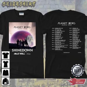 New Shinedown Planet Zero World Tour 2022 Shinedown T-shirt