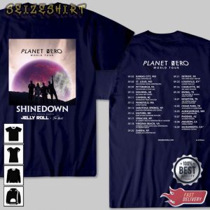 New Shinedown Planet Zero World Tour 2022 Shinedown T-shirt (1)