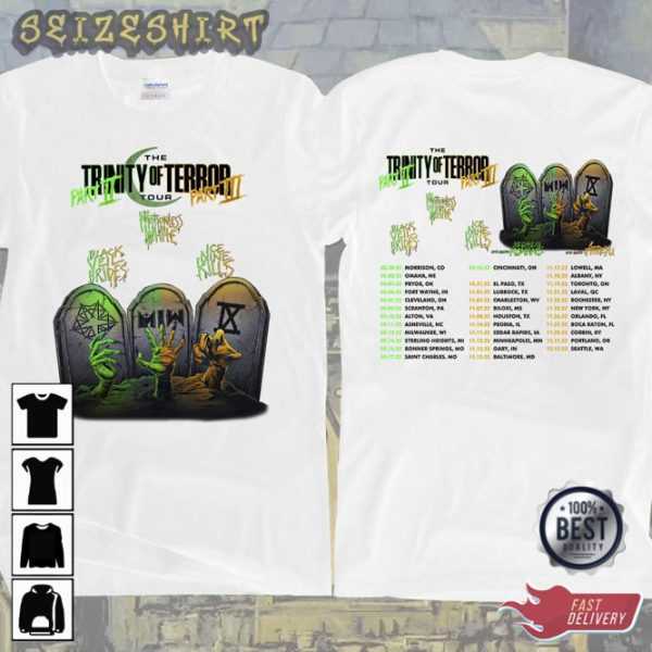 New The Trinity Of Terror Part 2 And Part 3 Tour Concert 2023 T-Shirt