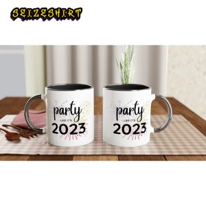 Party Like It's 2023 Fireworks White Ceramic Mug