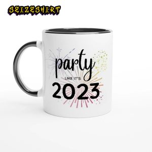 Party Like It's 2023 Fireworks White Ceramic Mug