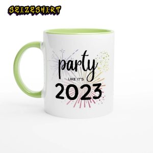 Party Like It's 2023 Fireworks White Ceramic Mug