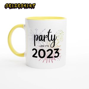 Party Like It's 2023 Fireworks White Ceramic Mug