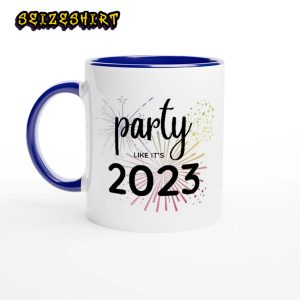 Party Like It's 2023 Fireworks White Ceramic Mug