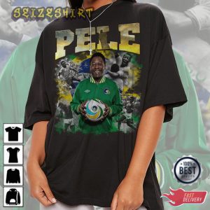 Pele Football Player T-Shirt Pele Vintage Bootleg Shirt Rip Pele Shirt