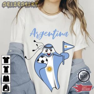 Qatar World Cup 2022 Argentina National Team Mascot T-Shirt (3)