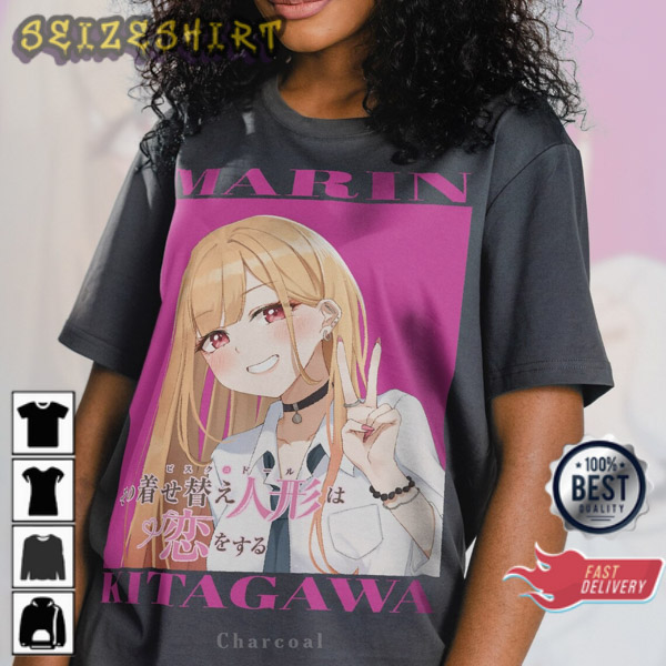 RETRO Kitagawa Marin Vintage Sono Bisque Doll Anime T-shirt (2)