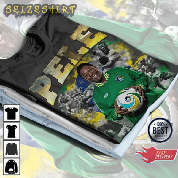 RIP Football Player Rap Hip Hop 90s Bootleg Pele Brazil Shirt
