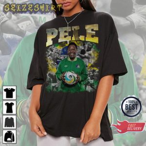 RIP Football Player Rap Hip Hop 90s Bootleg Pele Brazil Shirt
