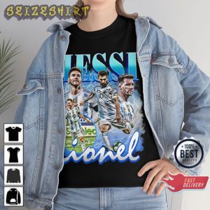 Retro 90s Argentina Lionel Messi World Cup 2022 T-Shirt