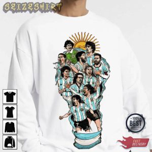 Retro 90s Football World Cup 2022 Argentina Vintage T-Shirt (2)