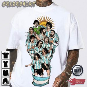Retro 90s Football World Cup 2022 Argentina Vintage T-Shirt