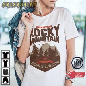 Retro 90s Rocky Mountain Colorado Nature Camping Gift T-Shirt