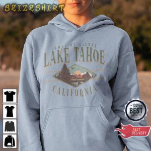 Retro California Lake Tahoe Nature Vintage Camping Gift Hoodie