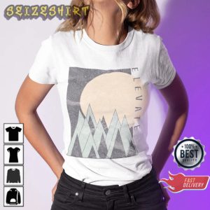 Retro Vintage Elevate Mountain Scene Camping Gift T-Shirt