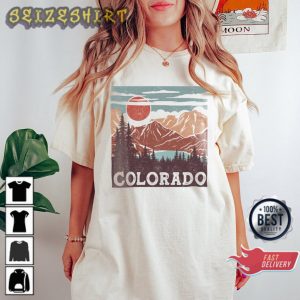 Rocky Mountains Colorado Boho Vintage Inspired T-Shirt