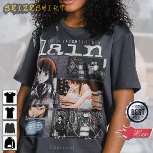 SERIAL EXPERIMENTS Classic Lain Iwakura Anime T-Shirt (1)