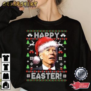 Santa Joe Biden Happy Easter Christmas Long Sleeve T Shirts