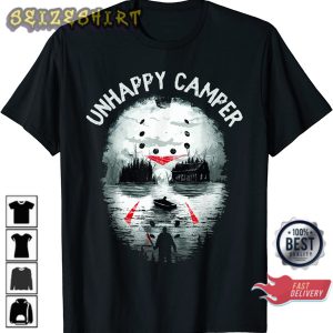Scary Halloween Camping Unhappy Camper Camping Gift T-Shirt