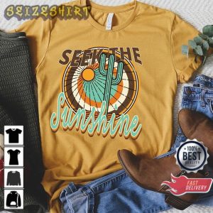 Seek The Sunshine Desert Road Trip Camping Travel T-Shirt