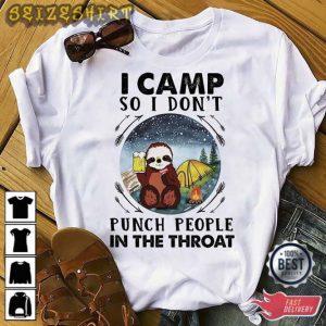 Sloth Camping T-shirt Funny Camping T-shirt Gifts For Him hoodie