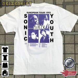 Sonic Youth Dirty European Tour 1992 Vintatge T-shirt (2)