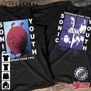 Sonic Youth Dirty European Tour 1992 Vintage T-shirt