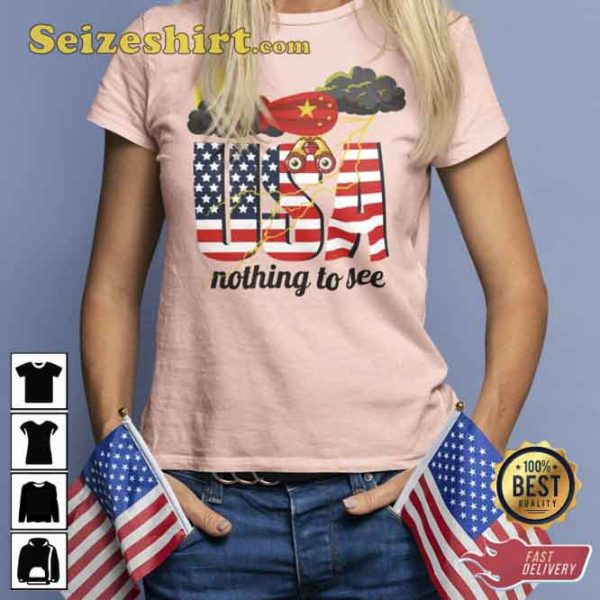 Spy Balloon USA Nothing To See T-shirt