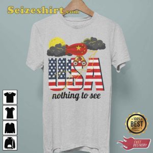 Spy Balloon USA Nothing To See T-shirt