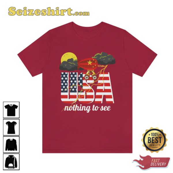 Spy Balloon USA Nothing To See T-shirt