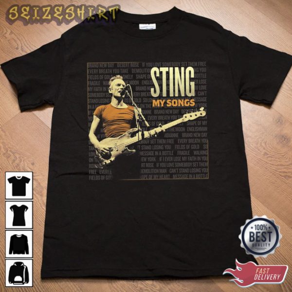 Sting My Songs 2023 World Tour Sting Tour 2023 Printed T-Shirt