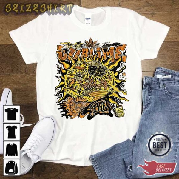 Sublime Band Vintage 1996 Sublime Tour Concert Yellow T-Shirt