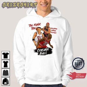 The Magic Trio Denis Rodman Scottie Pippen Michael Jordan T-Shirt