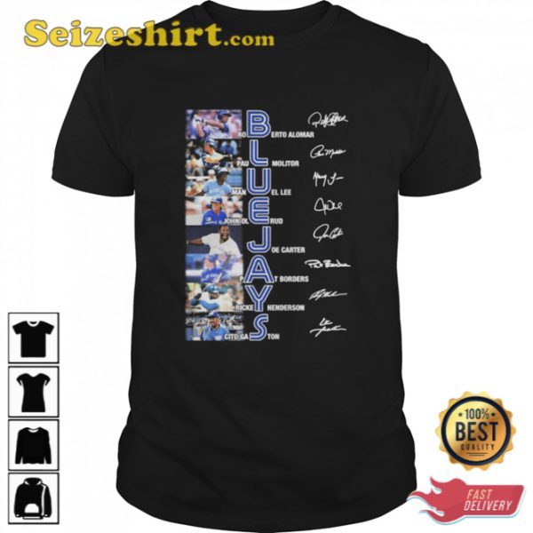 Toronto Blue Jays Baseball Team Players Signatures Shirt