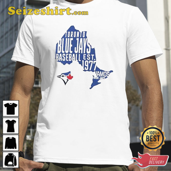 Men's Toronto Blue Jays Fanatics Branded White Hometown Hot Shot T-Shirt