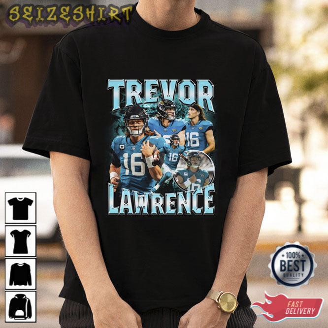 SALE 30%!! Trevor Lawrence #16 Jaguars Football Team 3D T-Shirt S-2XL Gift  Fan