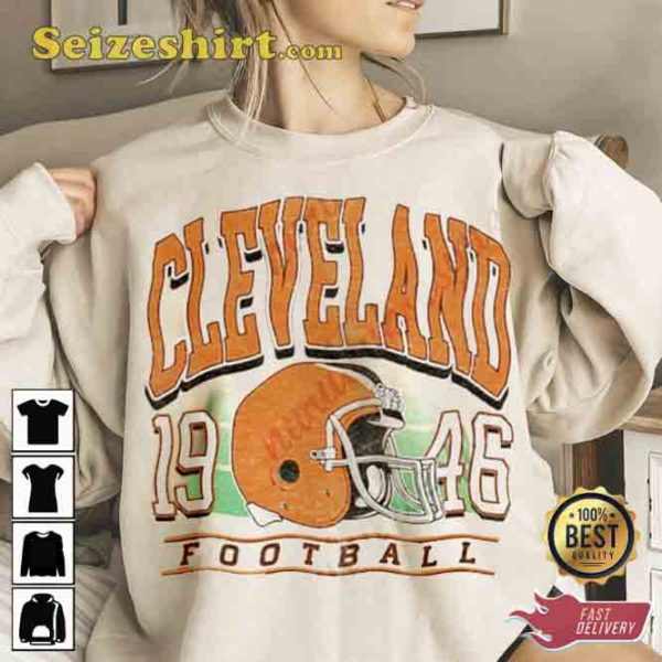 Vingtage Cleveland Football Team Crewneck Shirt
