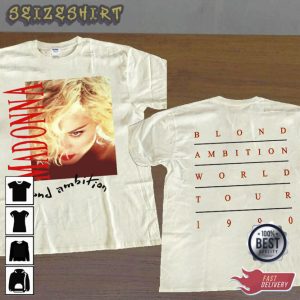 Vintage 1990 Madonna Blond Ambition World Tour Concert T-Shirt