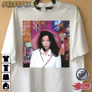 Vintage 1995 Björk Bjork Post Album Promo Printed T-shirt (1)