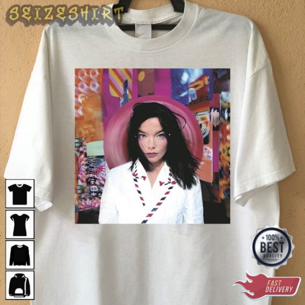Vintage 1995 Björk Bjork Post Album Promo Printed T-shirt