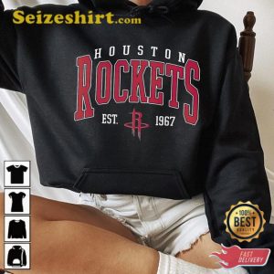 Vintage Houston Rockets Houston Basketball Hoodie