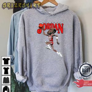 Vintage Michael Jordan Caricature Basketball Gift T-Shirt