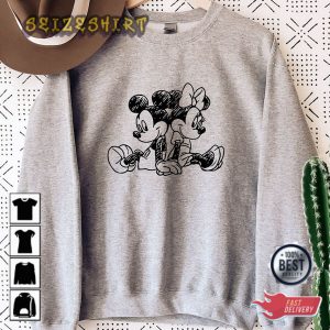 Vintage Mickey And Minnie Gift For Couples Lovely Sweatshirt