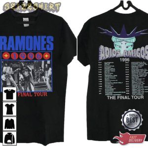 Vintage Ramones Adios Amigos The Final Tour 1996 PrintedT-shirt
