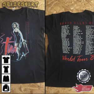 Vintage Tina Turner Concert 1987 Break Every Rule World Tour T-Shirt (3)