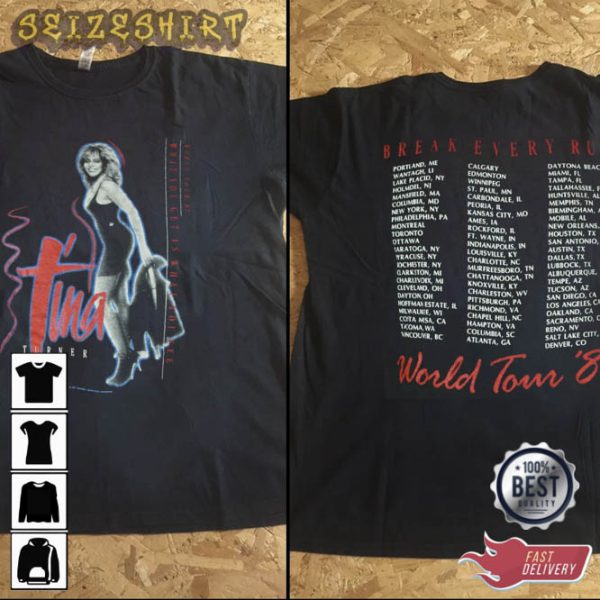 Vintage Tina Turner Concert 1987 Break Every Rule World Tour T-Shirt