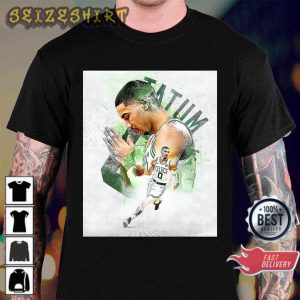 Wallpaper Jaysontatum Art Boston Celtics Basketball Graphic T-Shirt