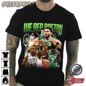 We Rep Boston Celtics Basketball Gift for fans T-Shirt (1)