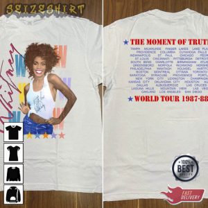 Whitney Houston The Moment Of Truth World Tour 1987-88 T-Shirt